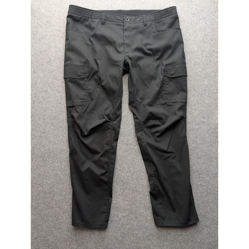 Under Armour Storm Tactical Patrol Pants Mens 44/32 Black Ripstop Cargo Loose